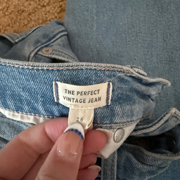 Madewell Blue Ankle Cropped Jeans with Frayed Hem - Picture 5 of 5